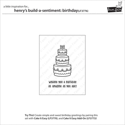 Lawn Fawn - Henry's Build-A-Sentiment: Birthday