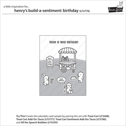 Lawn Fawn - Henry's Build-A-Sentiment: Birthday