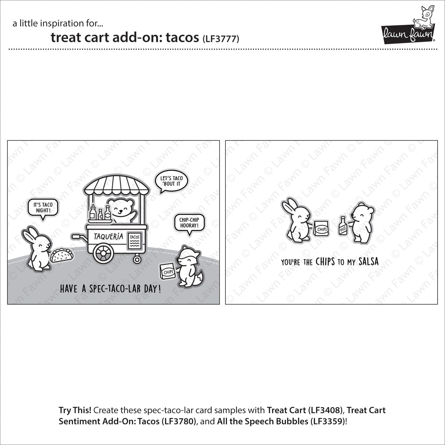 Lawn Fawn - Treat Cart Add-On: Tacos