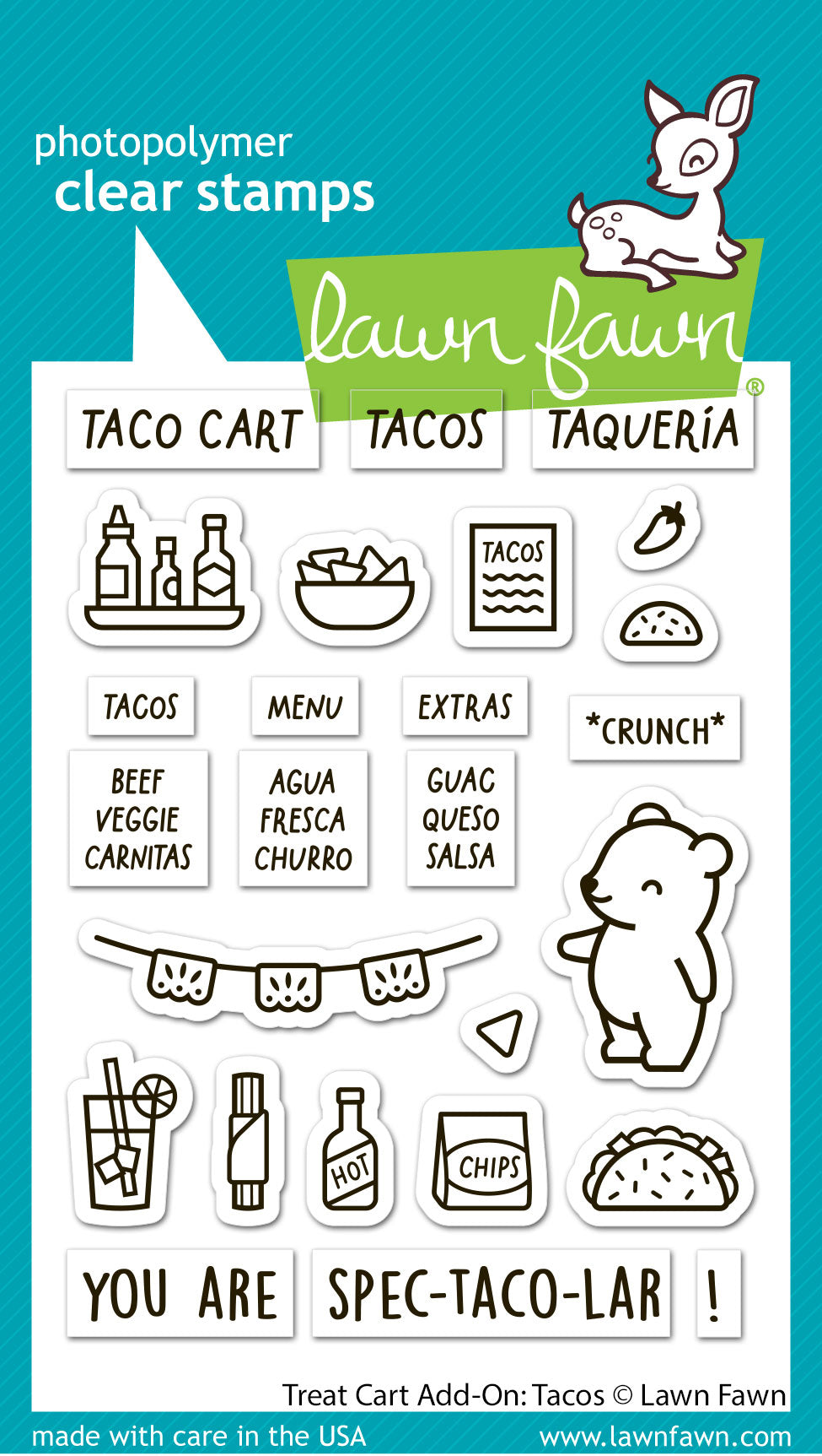 Lawn Fawn - Treat Cart Add-On: Tacos