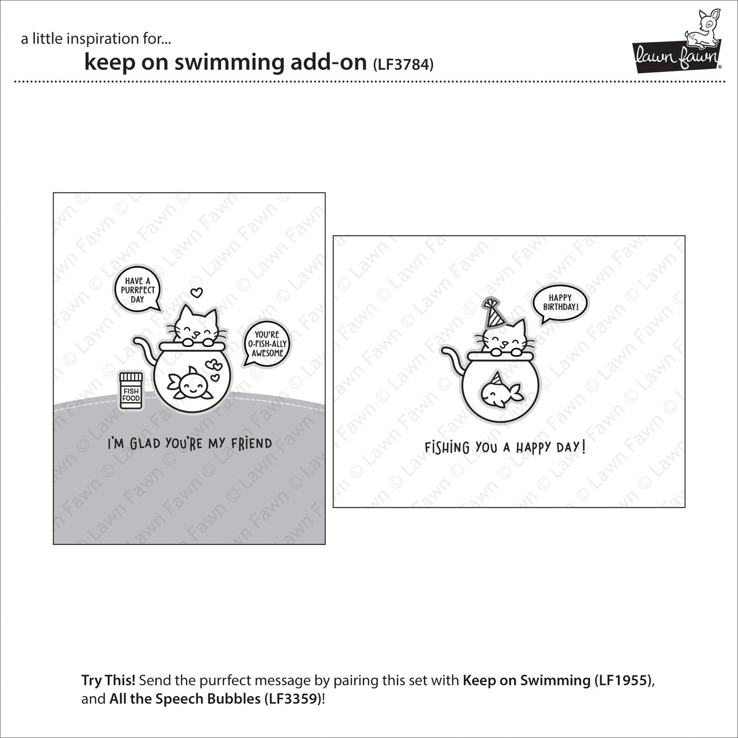 Lawn Fawn - Keep On Swimming Add-On