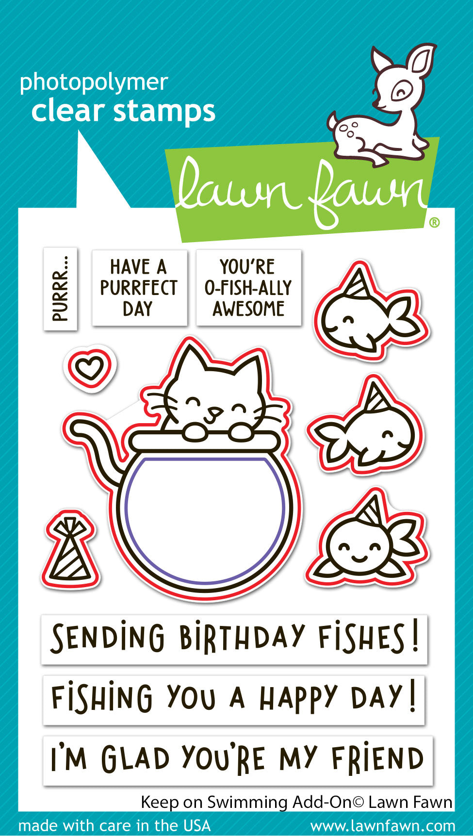 Lawn Fawn - Keep On Swimming Add-On Lawn Cuts