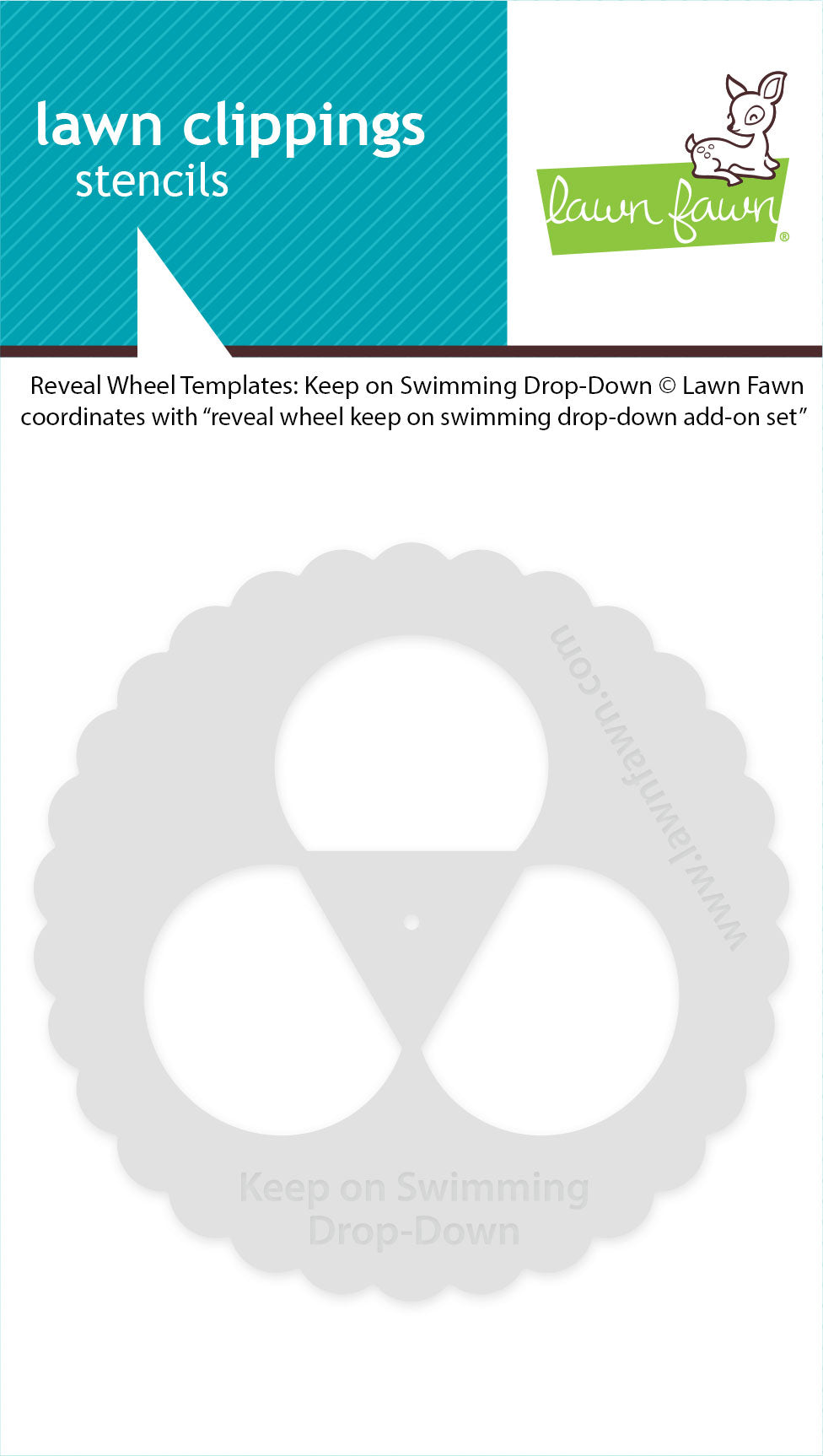 Lawn Fawn - Reveal Wheel Templates: Keep On Swimming Drop-Down