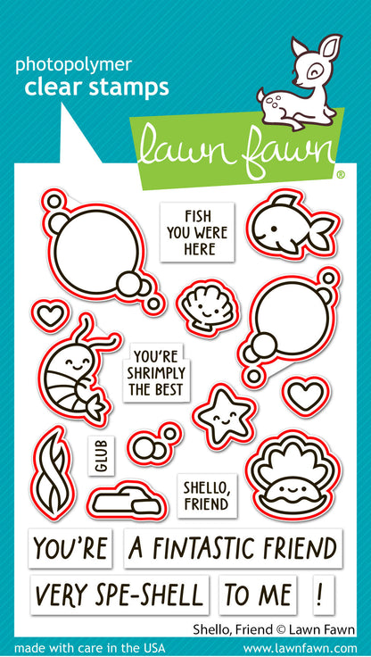 Lawn Fawn - Shello, Friend Lawn Cuts