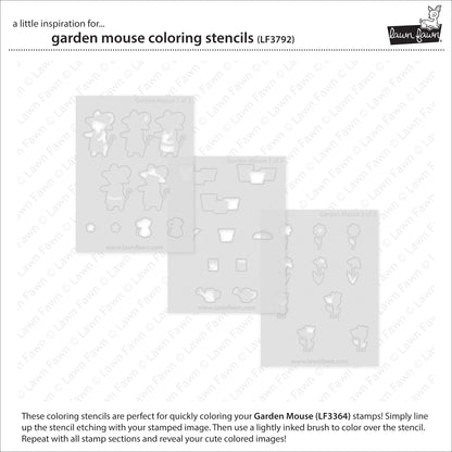 Lawn Fawn - Garden Mouse Coloring Stencils