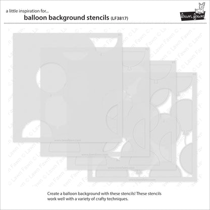 Lawn Fawn - Balloon Background Stencils (4pcs)