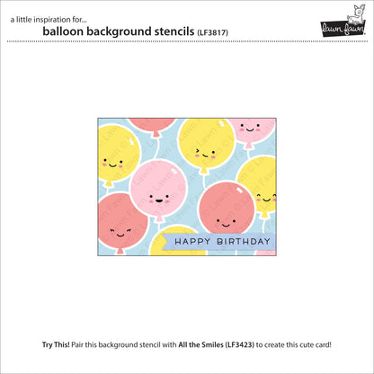 Lawn Fawn - Balloon Background Stencils (4pcs)