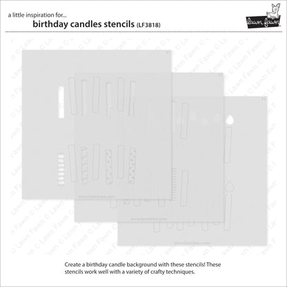 Lawn Fawn - Birthday Candles Stencils (3pcs)