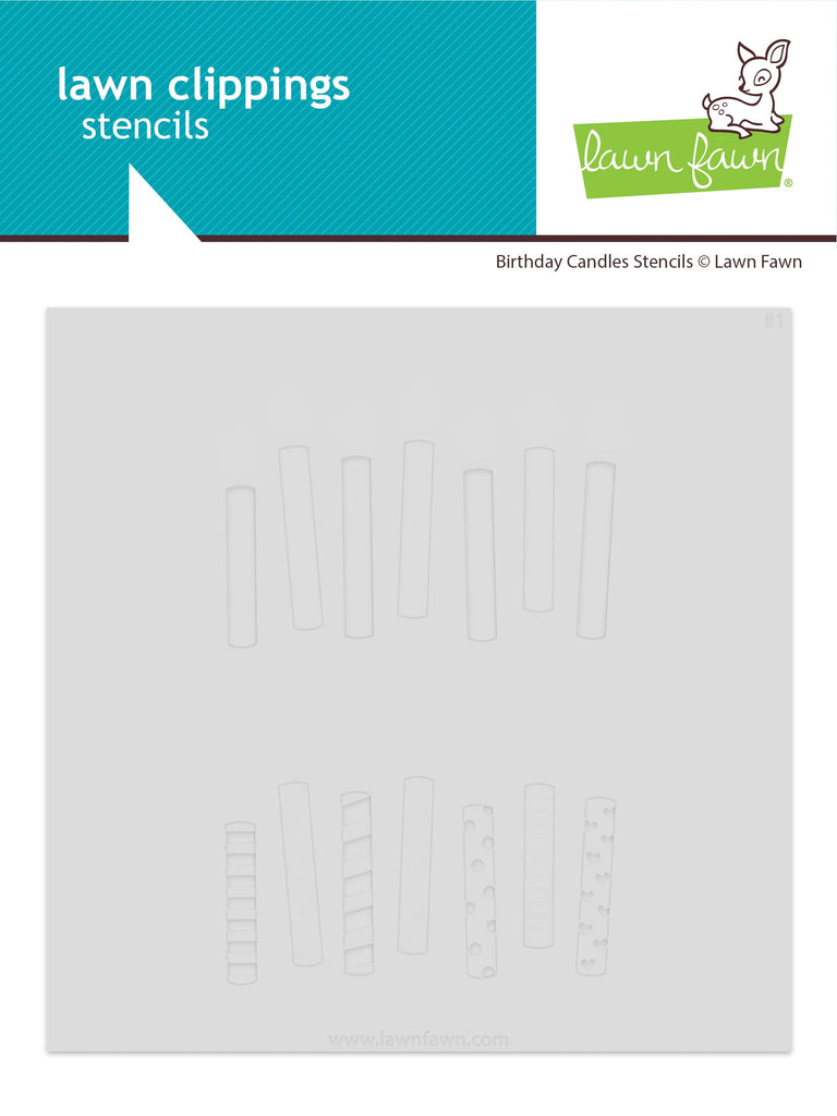 Lawn Fawn - Birthday Candles Stencils (3pcs)