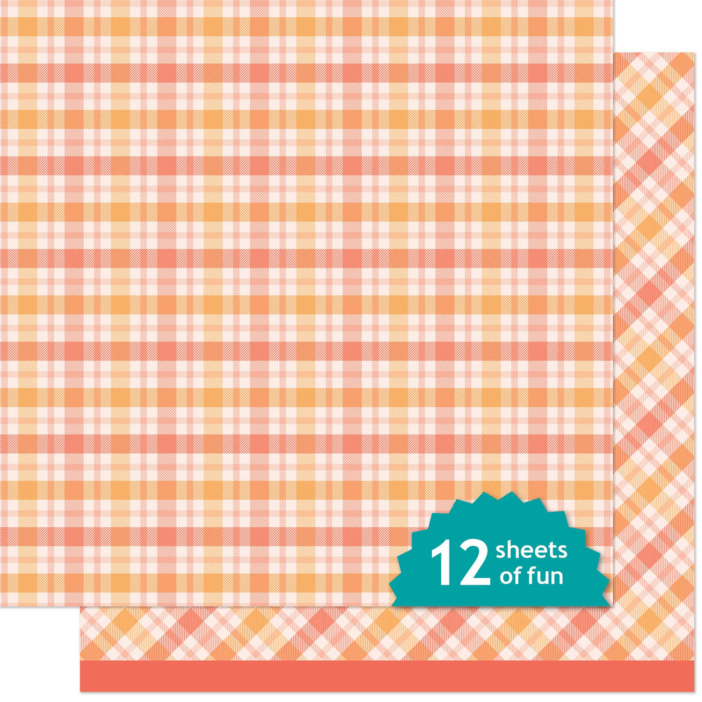 Lawn Fawn - Favorite Flannel Fall Pumpkin Spice 12x12"