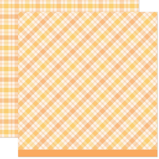 Lawn Fawn - Favorite Flannel Fall - Chai Tea 12x12"