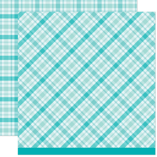 Lawn Fawn - Favorite Flannel Fall - Peppermint Tea 12x12"