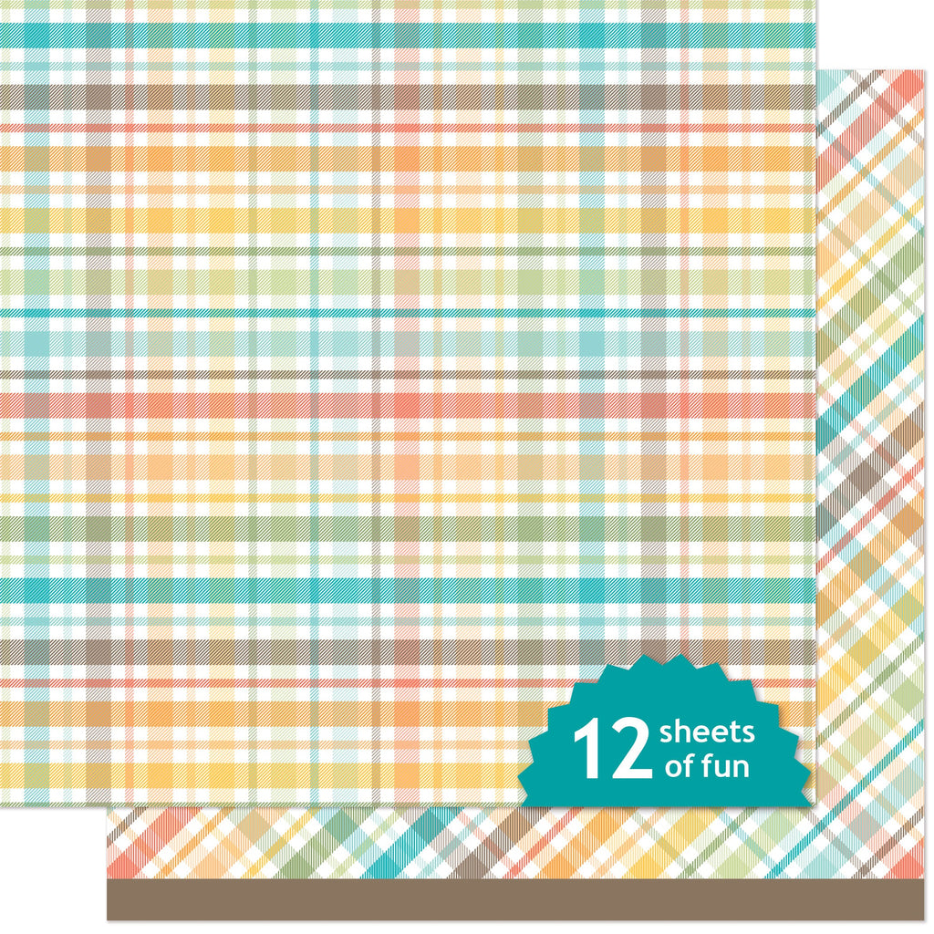 Lawn Fawn - Favorite Flannel Fall Apple Cider 12x12"