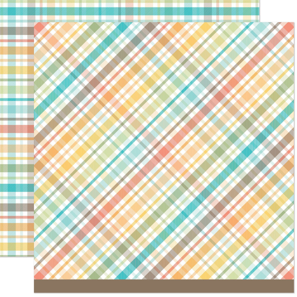 Lawn Fawn - Favorite Flannel Fall Apple Cider 12x12"