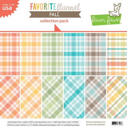 Lawn Fawn - Favorite Flannel Fall Collection Pack 12x12"