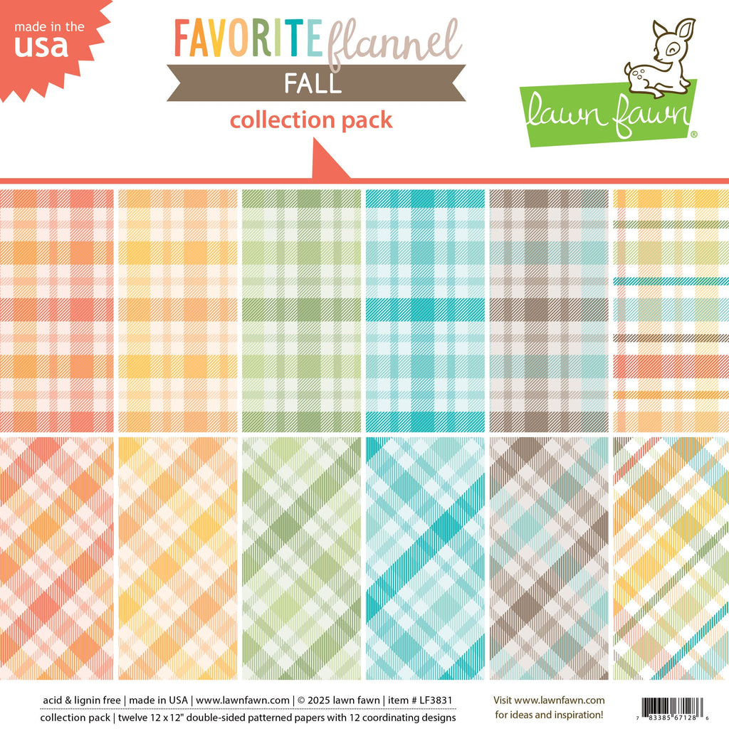 Lawn Fawn - Favorite Flannel Fall Collection Pack 12x12"