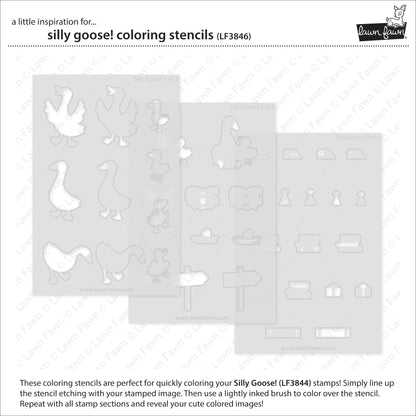 Lawn Fawn - Silly Goose! Coloring Stencils