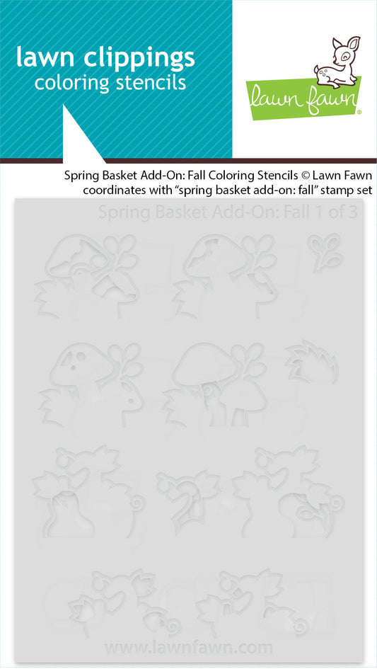 Lawn Fawn - Spring Basket Add-On: Fall Coloring Stencils