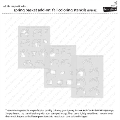 Lawn Fawn - Spring Basket Add-On: Fall Coloring Stencils
