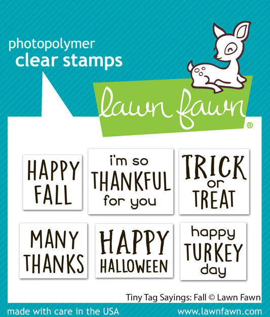 Lawn Fawn - Tiny Tag Sayings: Fall