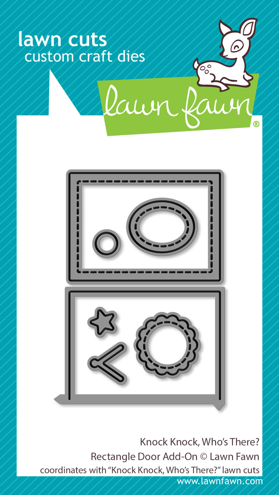 Lawn Fawn - Knock Knock, Who's There? Rectangle Door Add-On