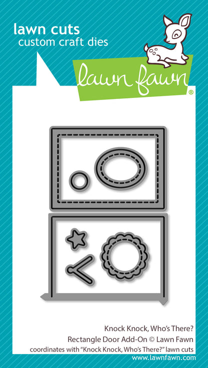 Lawn Fawn - Knock Knock, Who's There? Rectangle Door Add-On