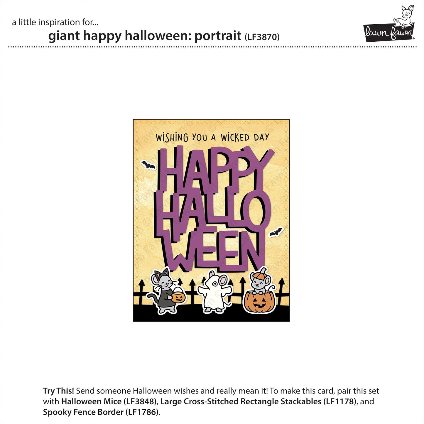 Lawn Fawn - Giant Happy Halloween: Portrait
