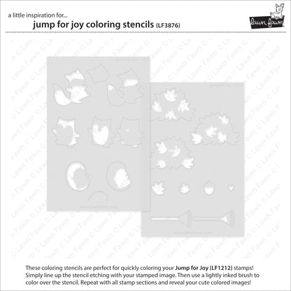 Lawn Fawn - Jump For Joy Coloring Stencils