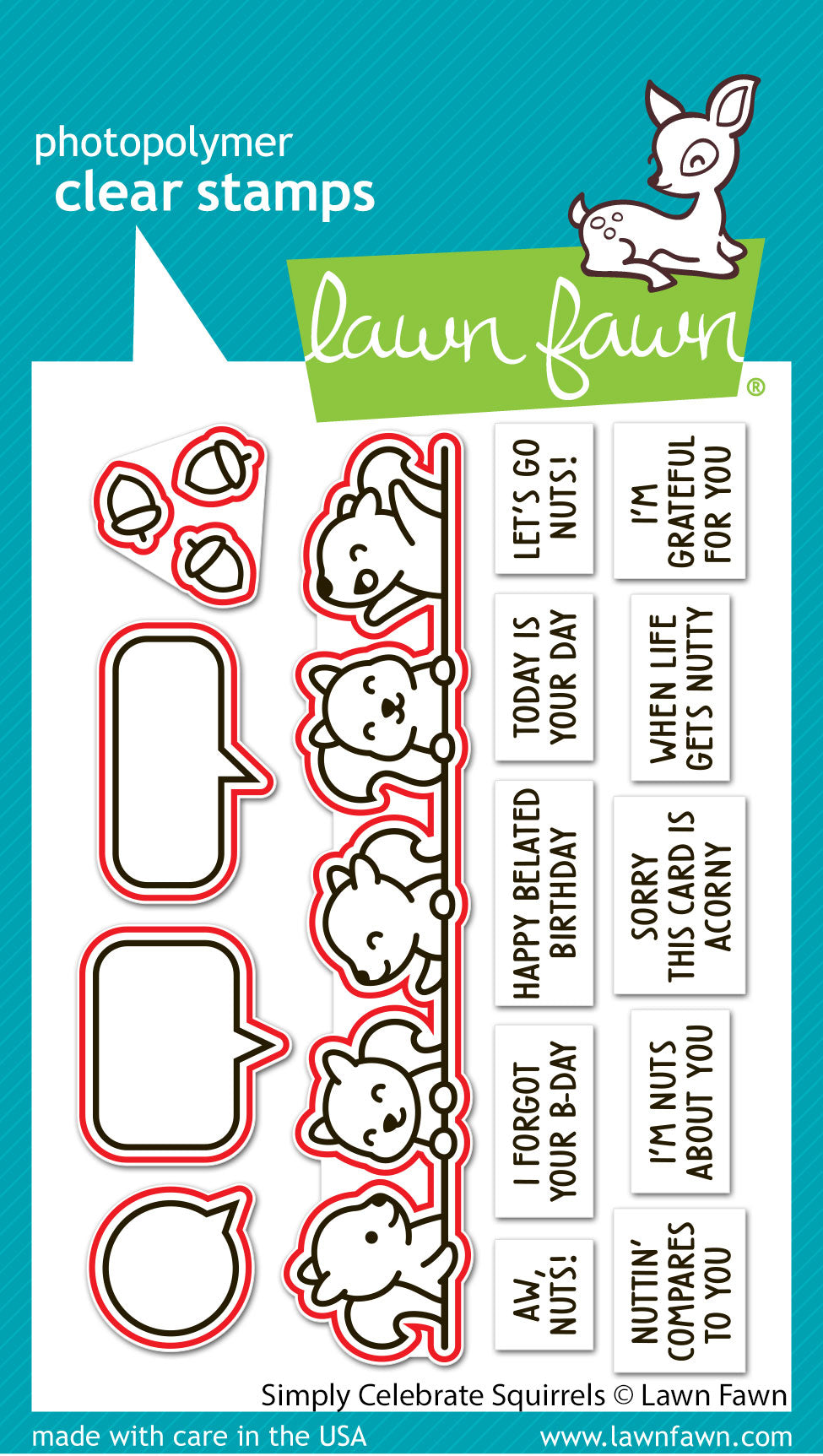 Lawn Fawn - Simply Celebrate Squirrels Lawn Cuts