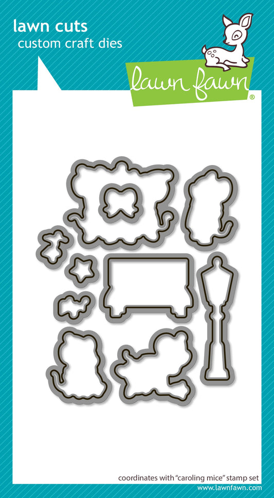 Lawn Fawn - Caroling Mice Lawn Cuts