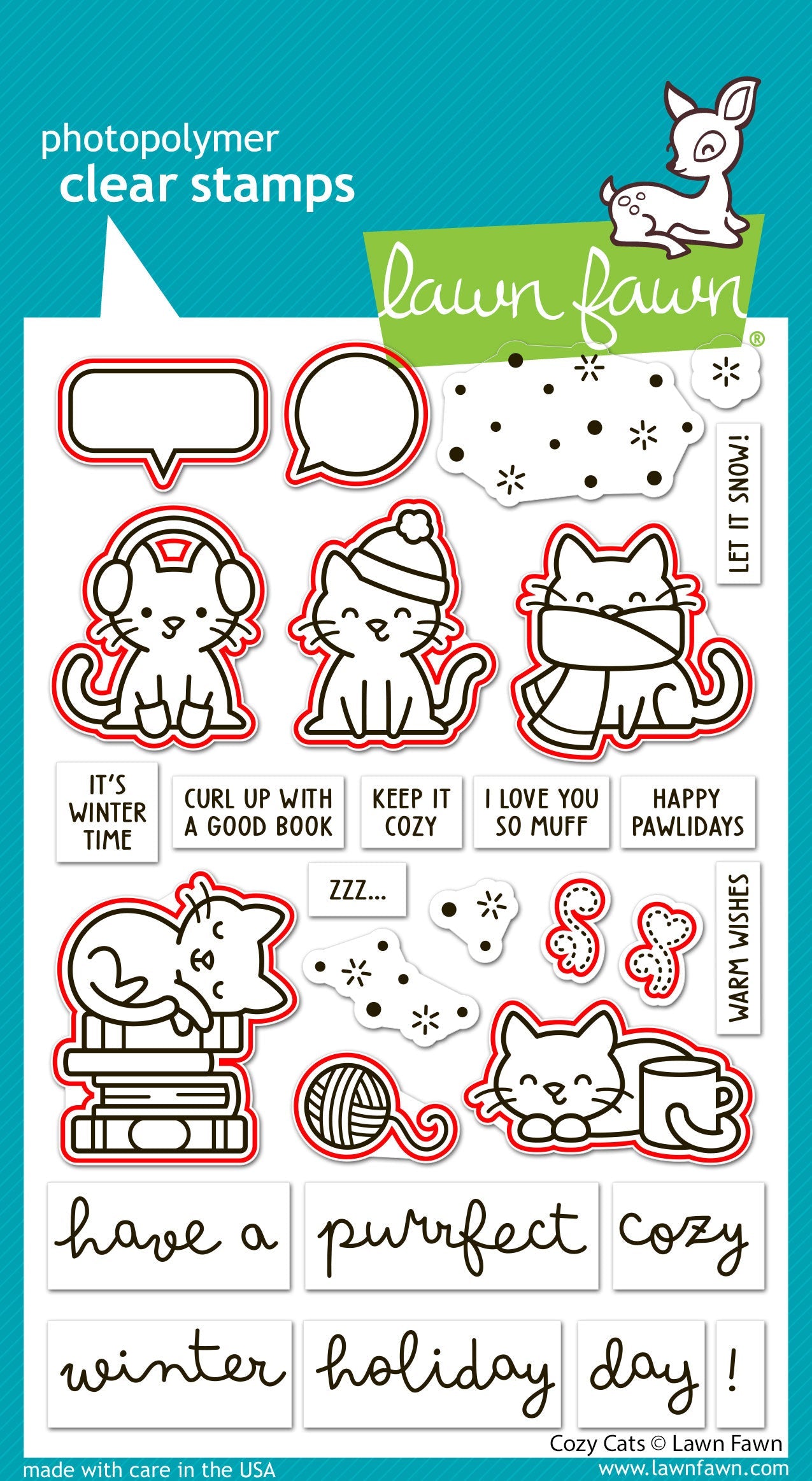 Lawn Fawn - Cozy Cats Lawn Cuts