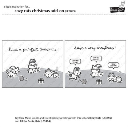 Lawn Fawn - Cozy Cats Christmas Add-On