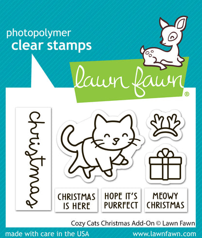 Lawn Fawn - Cozy Cats Christmas Add-On