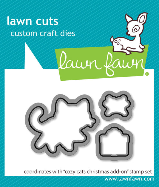Lawn Fawn - Cozy Cats Christmas Add-On Lawn Cuts