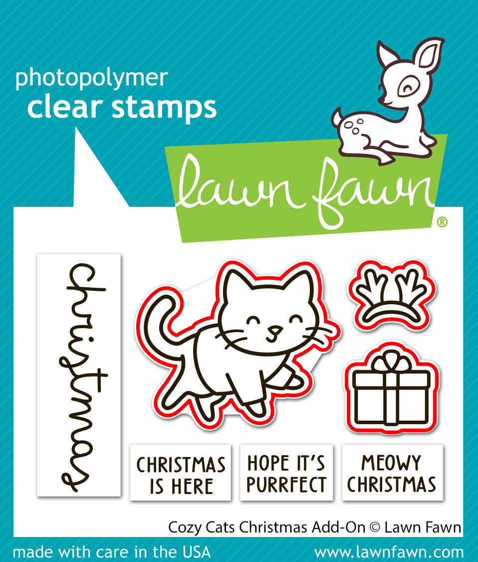 Lawn Fawn - Cozy Cats Christmas Add-On Lawn Cuts