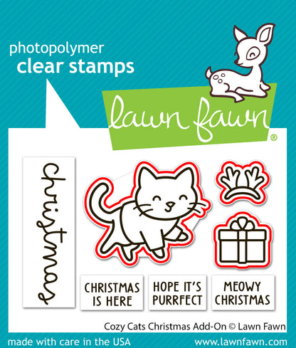 Lawn Fawn - Cozy Cats Christmas Add-On Lawn Cuts