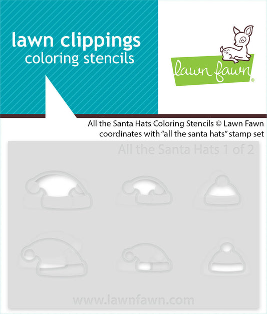 Lawn Fawn - All The Santa Hats Coloring Stencils