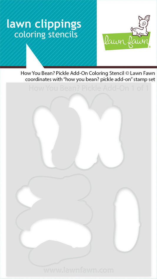 Lawn Fawn - How You Bean? Pickle Add-On Coloring Stencil