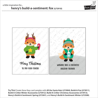 Lawn Fawn - Henry's Build-A-Sentiment: Fox