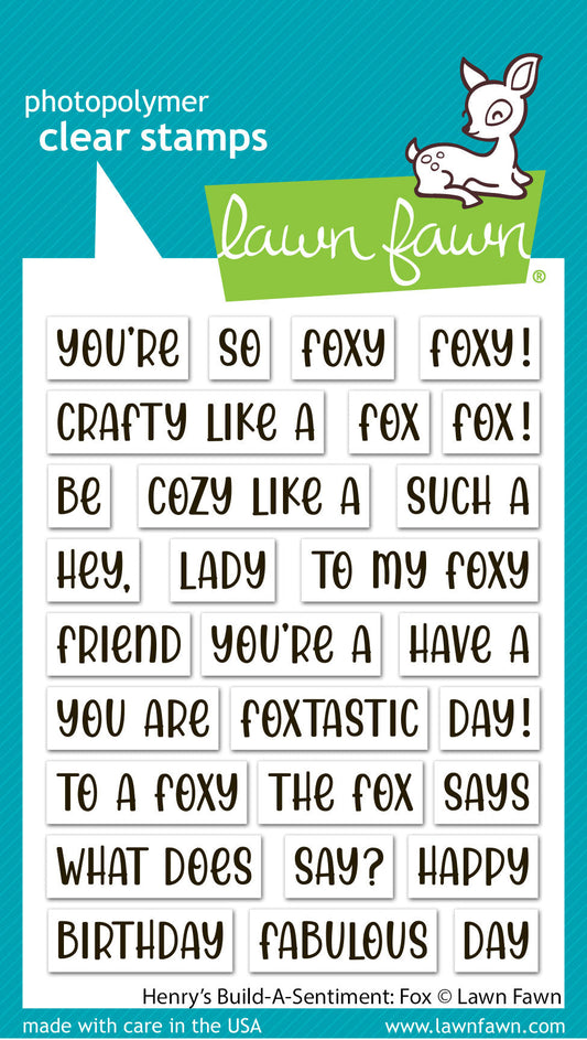 Lawn Fawn - Henry's Build-A-Sentiment: Fox