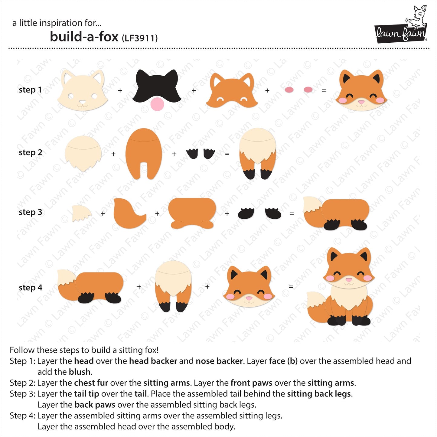 Lawn Fawn - Build-A-Fox