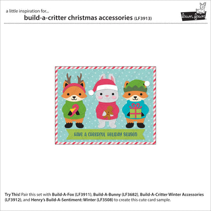 Lawn Fawn - Build-A-Critter Christmas Accessories