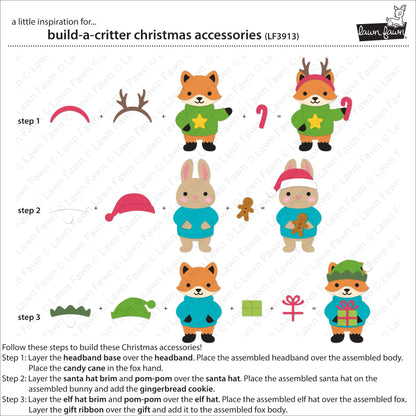 Lawn Fawn - Build-A-Critter Christmas Accessories
