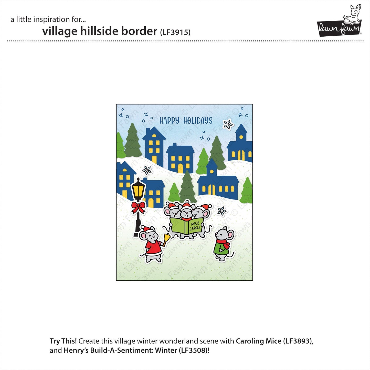Lawn Fawn - Village Hillside Border