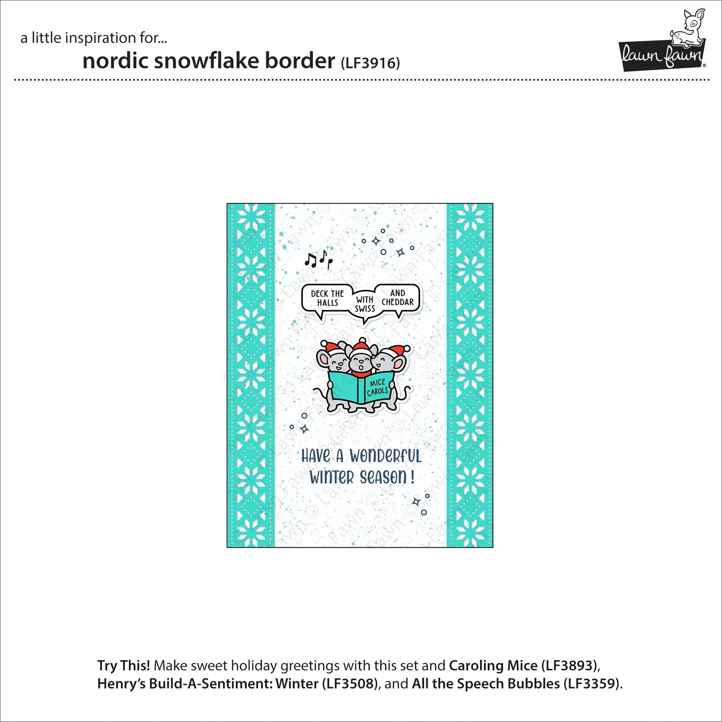 Lawn Fawn - Nordic Snowflake Border