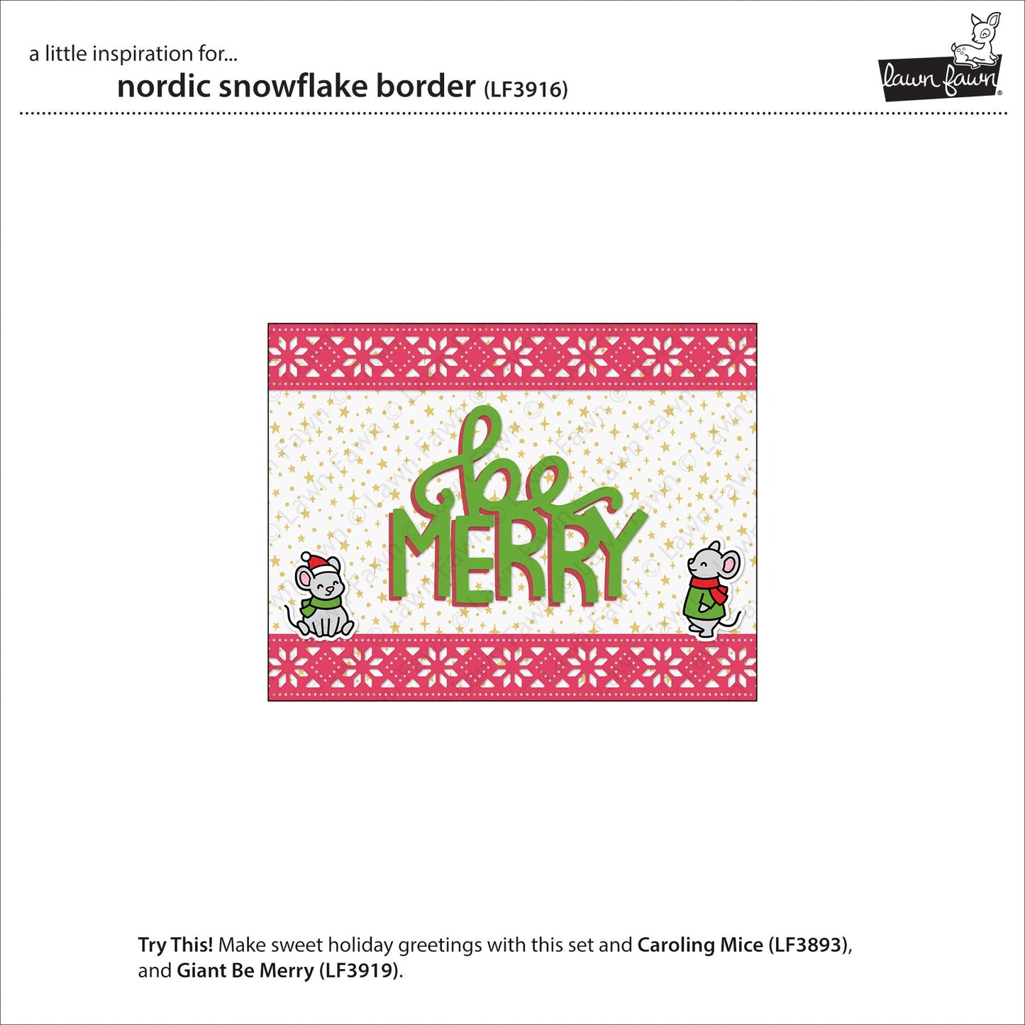 Lawn Fawn - Nordic Snowflake Border