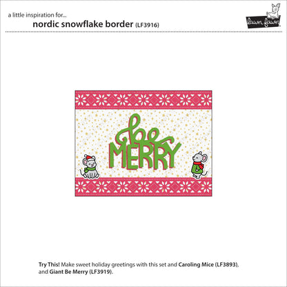 Lawn Fawn - Nordic Snowflake Border