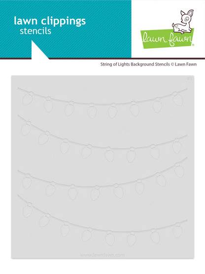 Lawn Fawn - String Of Lights Background Stencils (3pcs)