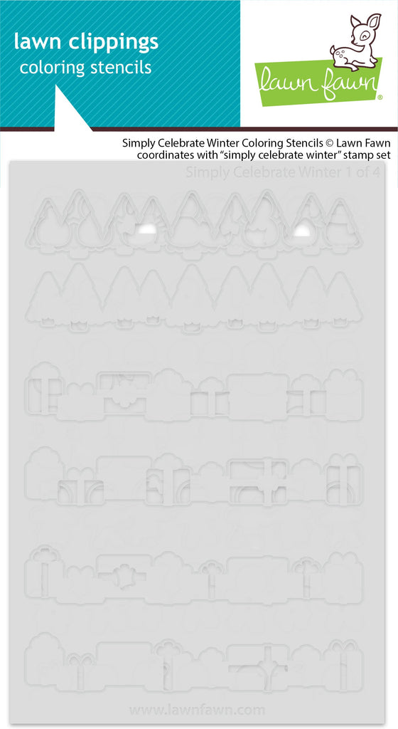 Lawn Fawn - Simply Celebrate Winter Coloring Stencils