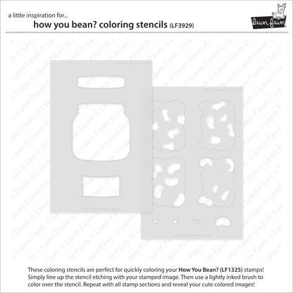 Lawn Fawn - How You Bean? Coloring Stencils